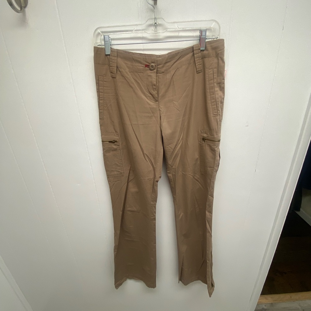 Cache Beige Cotton Cargo Pants